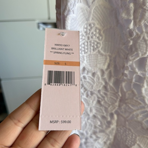 NWT Nanette Lepore Designer White Sleeveless Lace Spring Summer Top Size Small - Picture 9 of 13